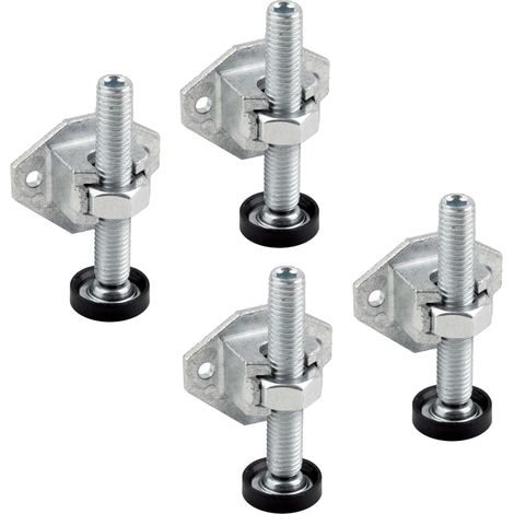 Cyclingcolors – Kit de ferrures d'assemblage 4x pour pieds de table et meubles – Longueur 44mm – Écrous et vérins M10 inclus – Fixation robuste