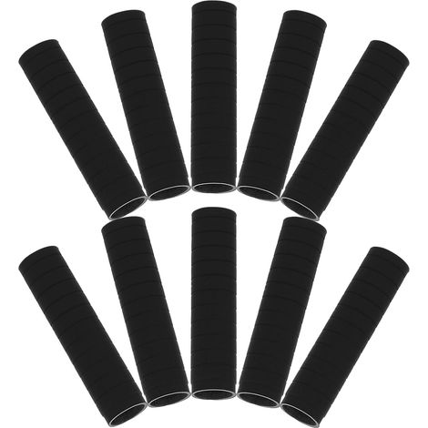 Pack of 10 Silicone Pen Covers with Non-Slip Function Ergonomic Silicone Cases for Pens Protective Cases for Stylus Pens Black Pen Grips (1/5)