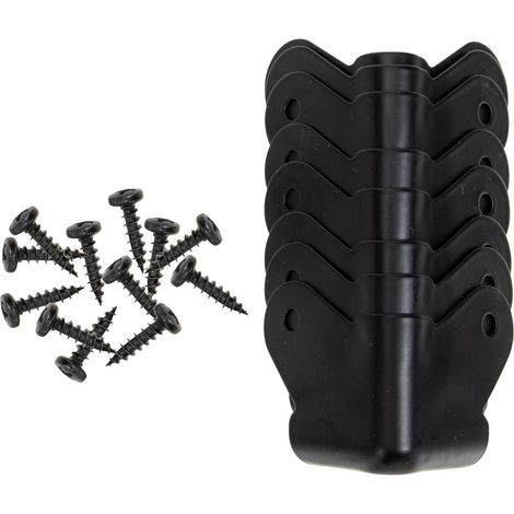 Protections d'angle anti-collision en fer noir, 8 pièces (1/5)