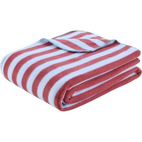 Mömax Fleecedecke Malte Bordeaux/Pastellblau (1/5)