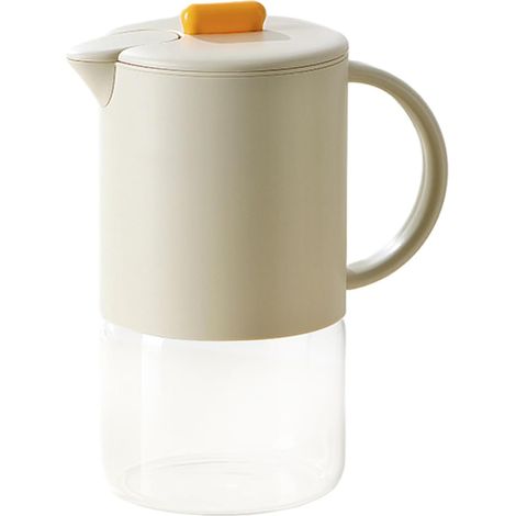 Pichet En Verre Avec Couvercle Verseuse Hermétique À Boissons Chaudes Et  Pichet D'eau 1,5 L Pour Thé Glacé Et Jus Maison Idéal Pour Boissons, Réfrigérateur Et Fête, Lait, Café, (1/5)