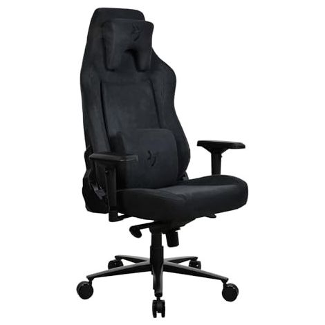 Arozzi Vernazza XL Premium Supersoft™ Chaise Ergonomique de Bureau ou de Jeu, capacité 170 kg, Dossier Haut, pivotant et inclinable, accoudoirs 4D, Support Lombaire et Cervical - [Pure Black] (VER-XL-