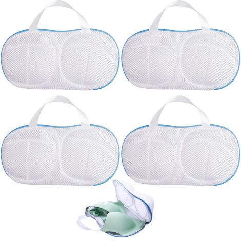 Lot de 4 filets à linge réutilisables pour machine à laver, 11 x 15 cm (1/5)