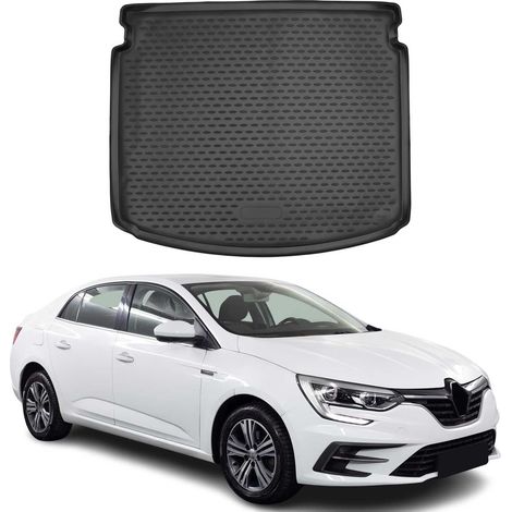 OMAC Tapis de Coffre pour Renault Megane Grandtour 2016-2025 en Caoutchouc Noir (1/5)