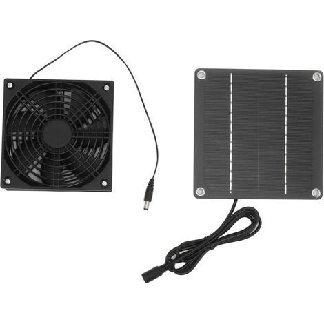 Kit de ventilateur solaire monocristallin en silicium 2200 tr/min avec couvercle de protection pour serre (1/5)