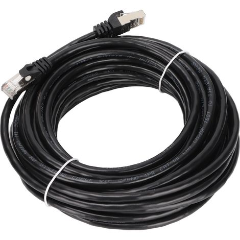 Câble Ethernet Cat 6 Blindé 10Gbps, Faible Perte de Retour, Connecteur RJ45, 10 mètres pour PC et Réseau (1/5)