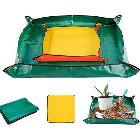 2 Pièces Tapis Rempotage Portable Simplifie Jardinage Tapis Rempotage Bâche Transplantation Balcon Salon Cour Étanche Antisalissures (1/4)