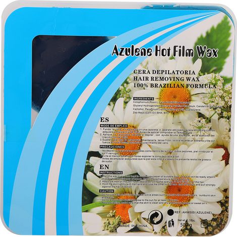 Bloc de cire dure solide 500g pour épilation corps & bras, hypoallergénique, sans douleur, dépilatoire peau sensible, teinte 4. (1/5)