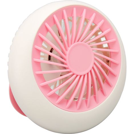Multifunktionaler USB-Tischventilator mit 3 Geschwindigkeitsstufen, leise und starker Luftstrom, ideal für Schlafzimmer, Homeoffice, Schreibtisch und Reisen (Pink) (1/5)