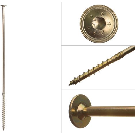 Tellerkopfschrauben gelb verzinkt 8,0 x 340 mm Torx - Schachtel (1/4)