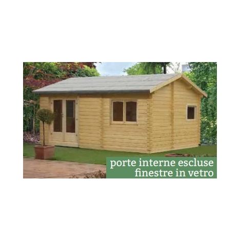 Casetta da Giardino in Legno d' Abete Nordico(40mm) - cm 537x380 cm - Senza Pavimento- ITALFROM314
