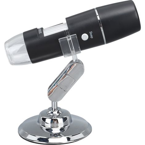 Kabelloses Digitalmikroskop mit flexiblem Stativ, Foto-/Videofunktion, 0-1000-fachem Zoom, WLAN, tragbar für Smartphone, Tablet und PC (1/5)