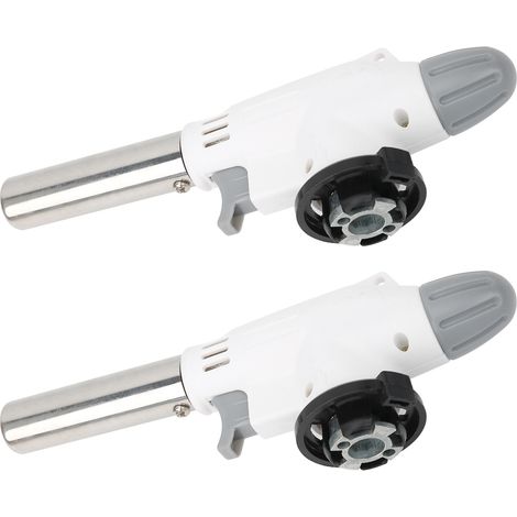 Lot de 2 chalumeaux à gaz de soudage portables pour barbecue, camping et chauffage. Mini allumeur portable. (1/5)