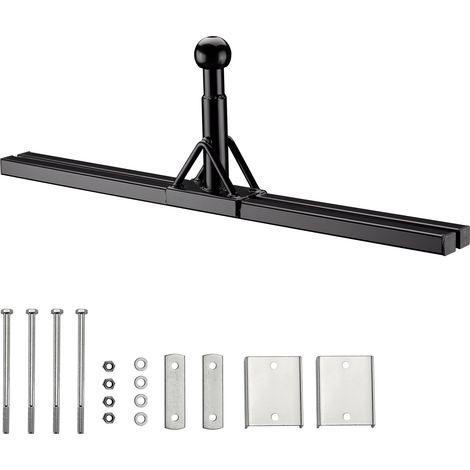 Wiltec porte-vélos pour timon jusqu’à 80 kg en acier, adaptateur de montage sur timon pour remorques et caravanes (1/5)