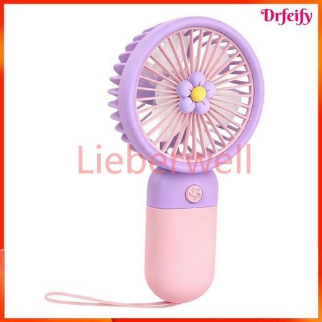 Ventilateur portatif , AKOZON , Mini , Recharge USB , 500 mAh , Silicone souple (rose prune) (1/5)