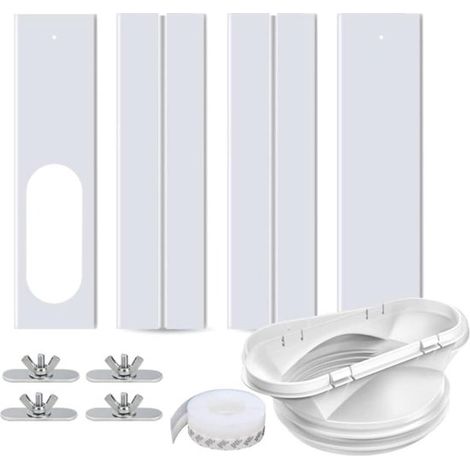 Plaque d'étanchéité pour climatiseurs portables Kit de fenêtre réglable Tuyau d'évacuation pour climatiseurs portables Joint de fenêtre réglable Coulissant (1/5)