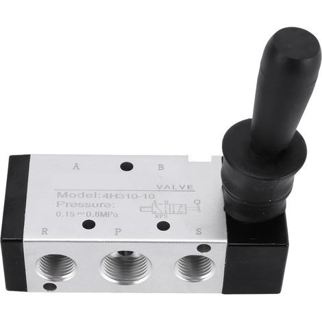 Vanne pneumatique 4H310-10 à commande manuelle 5 voies et 2 positions, filetage NPT 3/8", action directe, pour système (1/4)