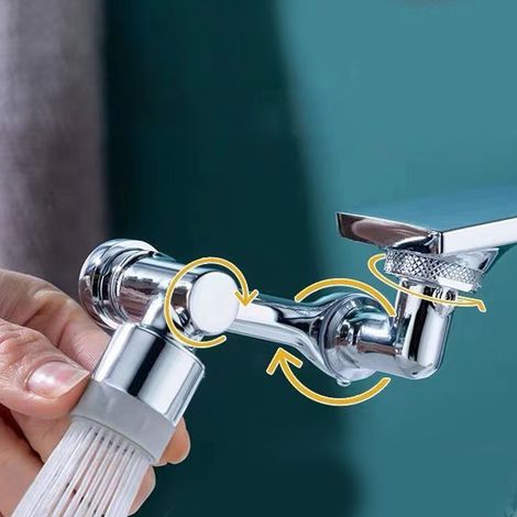 Pivoter Mousseur Robinet Flexible Extendeur Antiéclaboussures Universel Lavabo 2 Modes Bras Articulé Cuisine Salle de Bain (1/5)