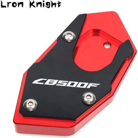 (CB500F Rouge) Compatible avec HONDA CB500X CB500F CB 500X CB 500F CB500 X / F Moto Béquille latérale CNC Extension de béquille Plaque de support Agrandit maxpower (1/3)