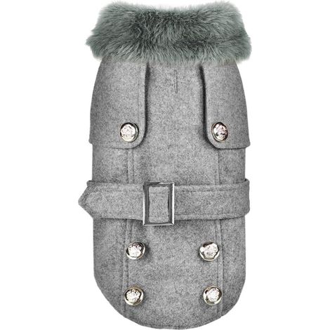 Cappottino con collo in eco-pelliccia modello Audrey per cani: XXS