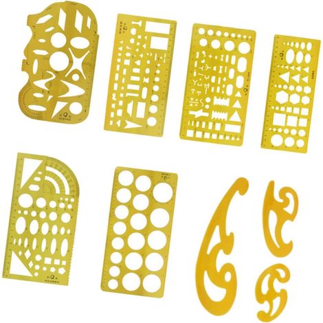 Kit de 9 règles mesure Mikikit pour la construction et le dessin (1/5)