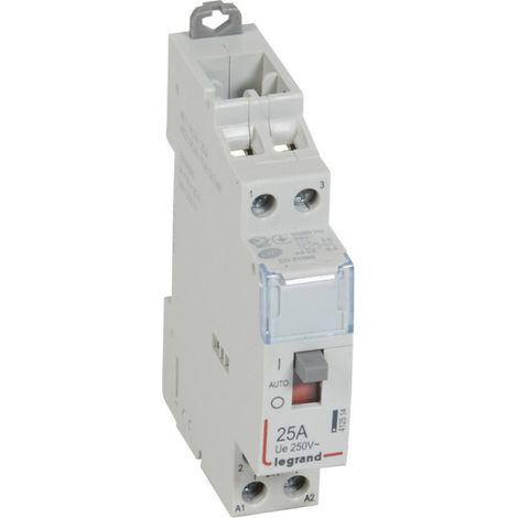 Legrand – Contacteur jour nuit 24V~ 25A – 2NO – 1 module – Pour chauffe-eau en heures creuses – Certifié NF – Bornes à vis (1/3)