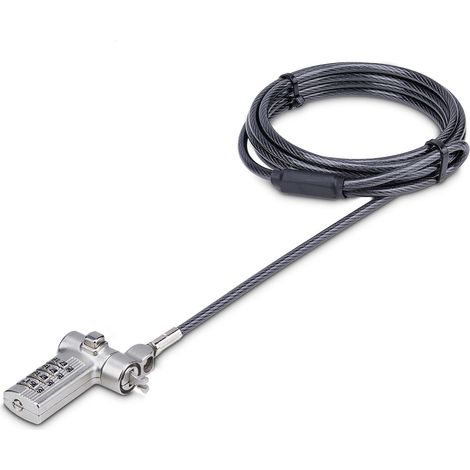 Cable USB Startech UNIVC4D-LAPTOP-LOCK Negro/Gris 2 m