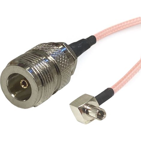 Cable pigtail TS9 con enchufe / toma N de 15 cm RG316 (1/2)