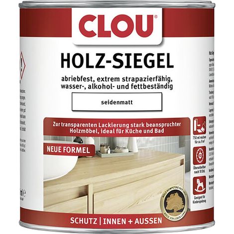 Clou Holz-Siegel 750 ml seidenmatt transparent Holzschutzlasur