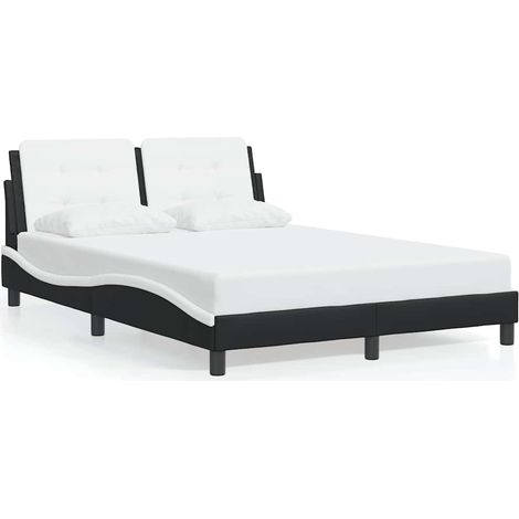 Maison Exclusive - Giroletto senza Materasso Zadar Nero e Bianco 120x200 cm in Similpelle (1/5)