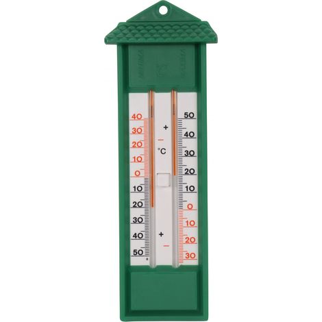 Thermomètre mini maxi sans mercure 23cm – Pour intérieur et extérieur – Mesure des extrêmes quotidiens – Installation verticale à 1m – Spear & Jackson