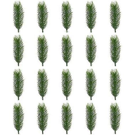 20 aiguilles de pin artificielles réalistes, sans arrosage, pour compositions florales DIY, décoration de mariage et de fête.10 cm (1/5)
