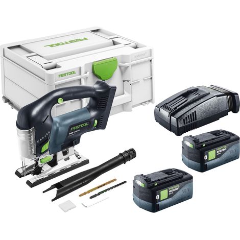 Festool PSBC 420 EB-Basic Akku Pendelstichsäge 18 V 120 mm Brushless + 2x Akku 5,0 Ah + Schnellladegerät + Systainer