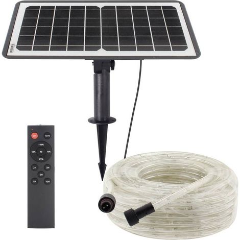 Kit Solar de Tira Led 3.2V-12AH, 360º, IP65, 20 metros, Blanco cálido (1/4)