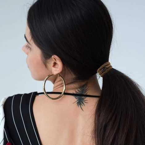 Lot 30 Élastiques Cheveux Femmes Filles Doux Sans Dommage Sans Marque pour Cheveux Épais (Noir/Marron/Blanc/Beige/Café) (1/5)