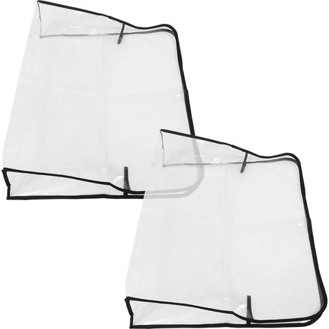 Housses de Protection Transparentes pour Fauteuil de Salon 2pcs en PVC Réutilisables Légères, Protection Imperméable du Dossier pour Chaise de Coiffure (1/5)