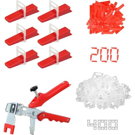 601 Pièces Croisillon Autonivelant 3mm - Kit de Nivellement Carrelage,400 Croisillons,200 Cales Réutilisables,1 Pince,Croisillon Carrelage Autonivelant Pour Carrelage Sol Carreaux de Mur (1/5)
