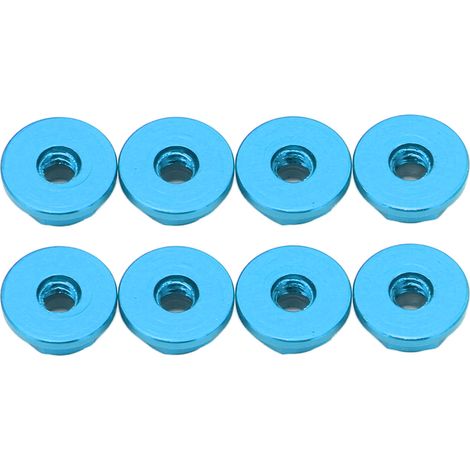 8 pièces Écrous auto-bloquants M2 en alliage d'aluminium avec joint nylon anti-desserrage pour SCX24, bleu (1/5)