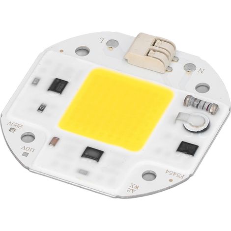 Lampe COB LED Haute Puissance 50W 220V, Puce Lumineuse Sans Pilote, Blanc Chaud 2800K-3500K, pour Projecteur Intérieur, Éclairage DIY (1/5)