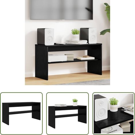vidaXL Meuble bas - Meuble TV Chêne noir 80 x 30 x 40 cm Bois d'ingénierie (1/5)