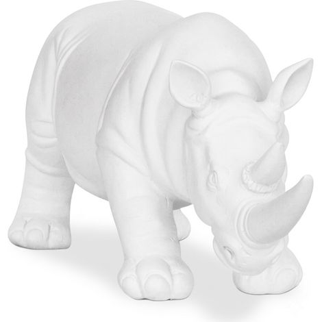 Decorative Figure Rhino - Matte White - Rhyn White (1/5)