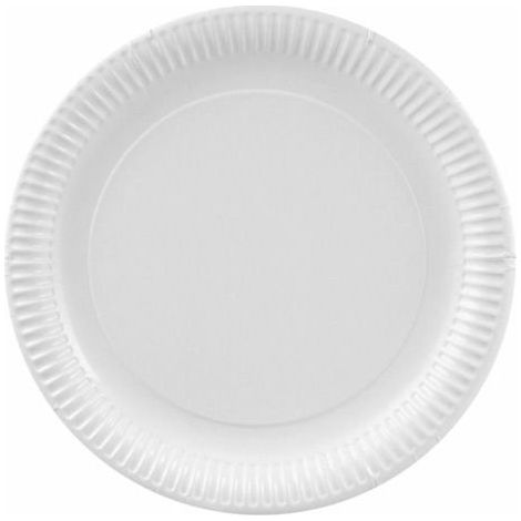 Papstar piatti/piatto monouso bianco, rotondo (50 pezzi) in 100% frischfaserka rton, diametro 29 cm, alimentare, certificato FSC, 11740 (1/4)