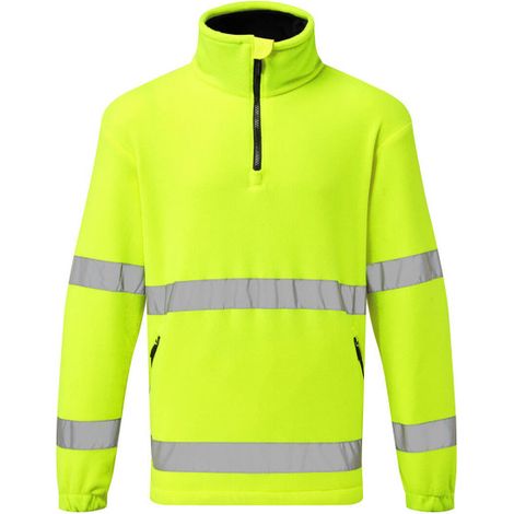 Abrigo de alta visibilidad con forro polar y cintas reflectantes F302 XL Amarillo
