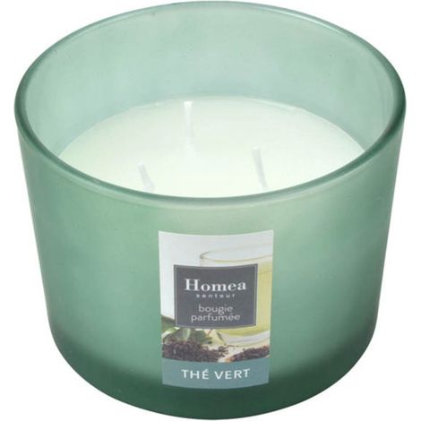 Bougie Verrine Parfumée "Essentiel II" 11cm Thé Vert (1/3)