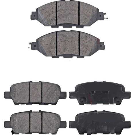 KIT PASTIGLIE FRENO ANTERIORI E POSTERIORI compatibile con NISSAN X-TRAIL (T30) / PASTIGLIE FRENANTI AUTO OEM P 56 040,P 56 046 / SOSTITUZIONE DIRETTA / BASSA POLVERE / SILENZIOSO