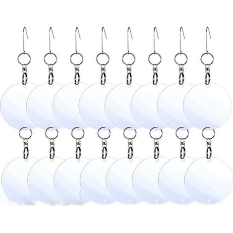 Set of 8 Anti-Oiseaux Suspendus disques,Disques répulsifs pour Oiseaux,Disques repulsif,Répulsif Oiseaux,Disques Anti-Oiseaux,Répulsifs Anti-Oiseaux,pour Éloigner Pigeons,Oiseaux (Disques Ronds)