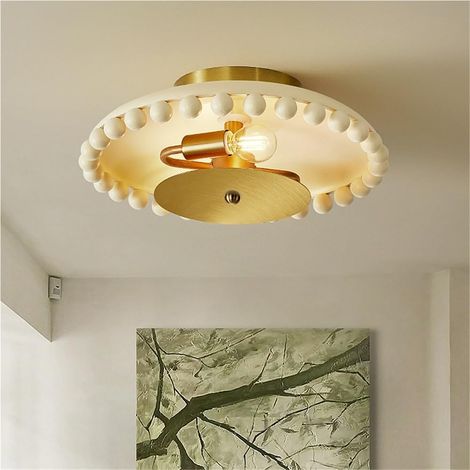 Plafonnier bohème en forme d'éventail, suspension LED pour couloir, E14, luminaire décoratif, convient aux chambres, φ36cmH13CM, lumière chaude. (1/5)