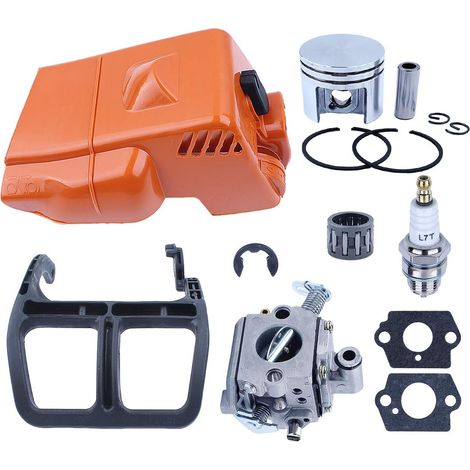 Adefol Carburetor Cylinder Cover for Stihl MS170 MS180 017 018 38mm Top Engine Chainsaw for Zama C1Q-S57B with Needle Guard Piston Front Brake Handle Ki (1/5)