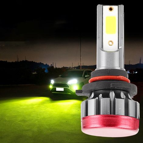 Ein Paar 30W EV19 9005/HB3 Nebelscheinwerferlampen mit limettengrünem Licht, 3000LM (G0033) (1/5)