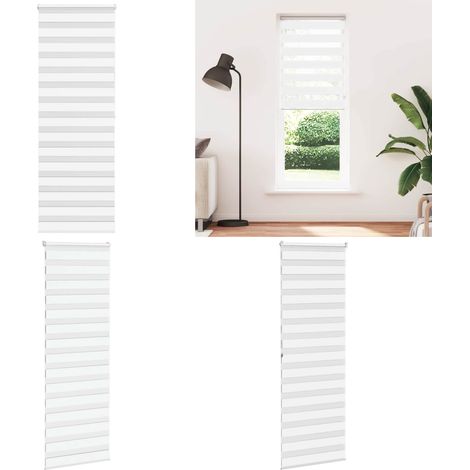 vidaXL Store zèbre blanc 80x200 cm largeur du tissu 75,9 cm polyester (1/5)